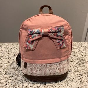 Blush "Leather" & Lace backpack